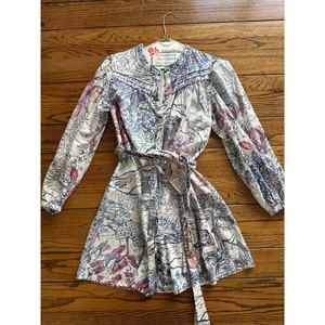 Chufy Floral Pía Dress Shirt Small NWOT